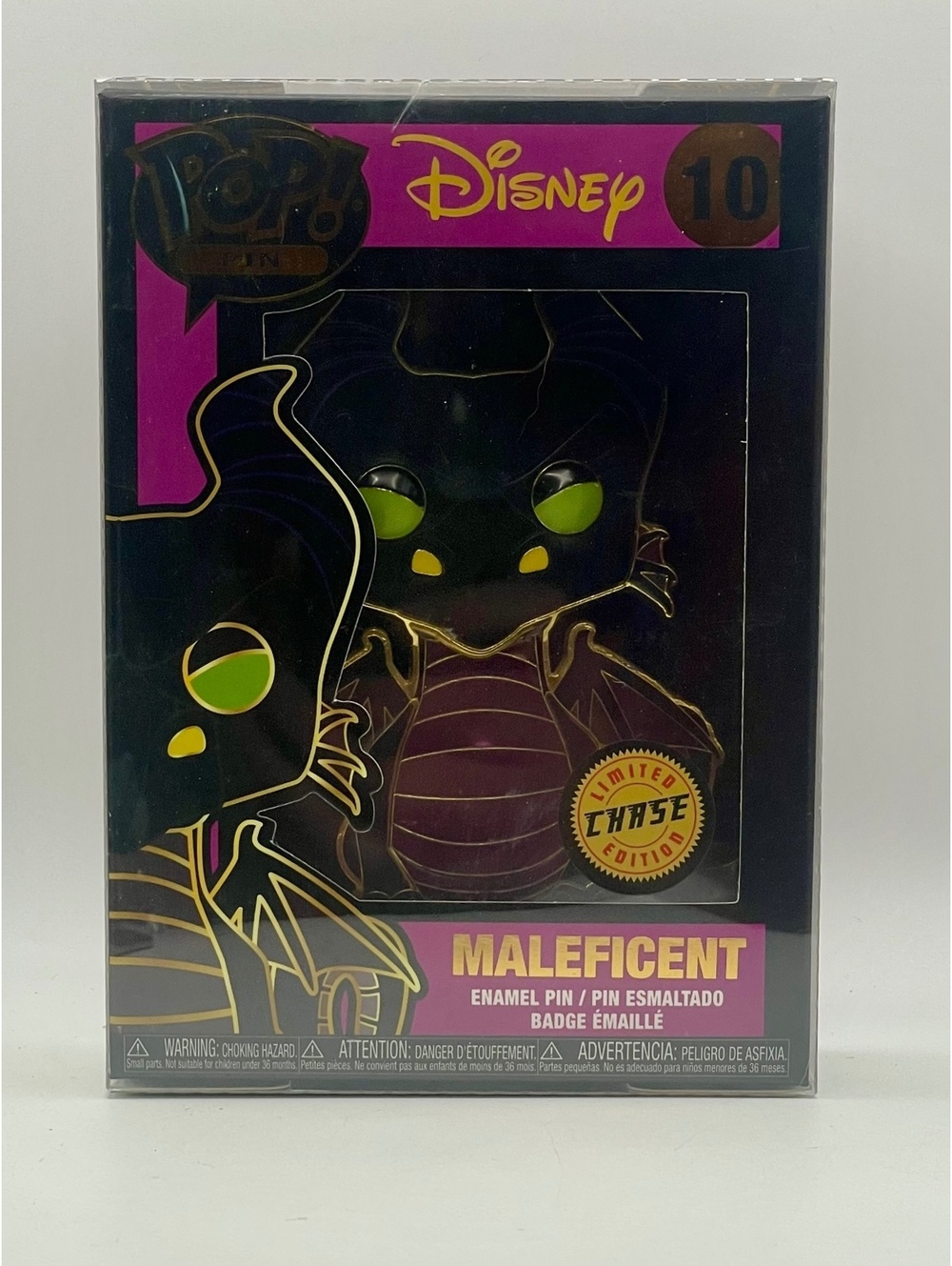 Funko Pop! Pin Disney Sleeping Beauty Maleficent Dragon #10 Chase LE